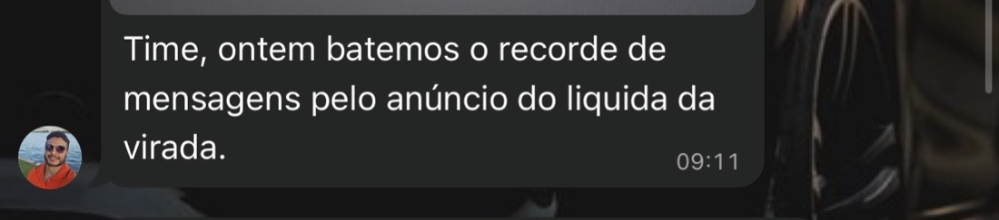 Print de WhatsApp: batemos o recorde de mensagens pelo anúncio